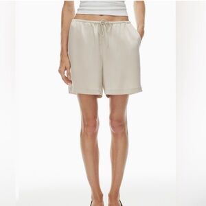 Aritzia Satin Drawstring Shorts